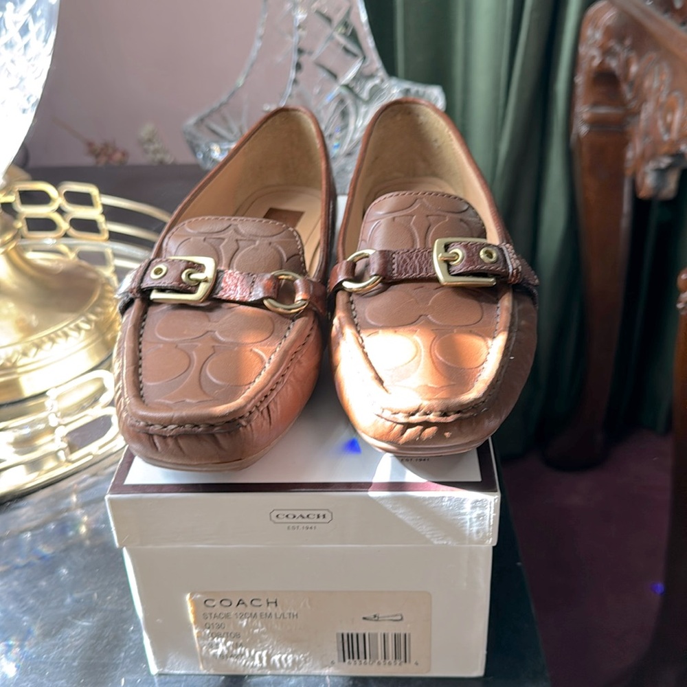 Brown Leather Coach 9.5M loafer